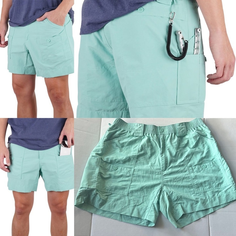 💚✨ AFTCO Men's Original Fishing Shorts - Size 40 - Mint Green✨